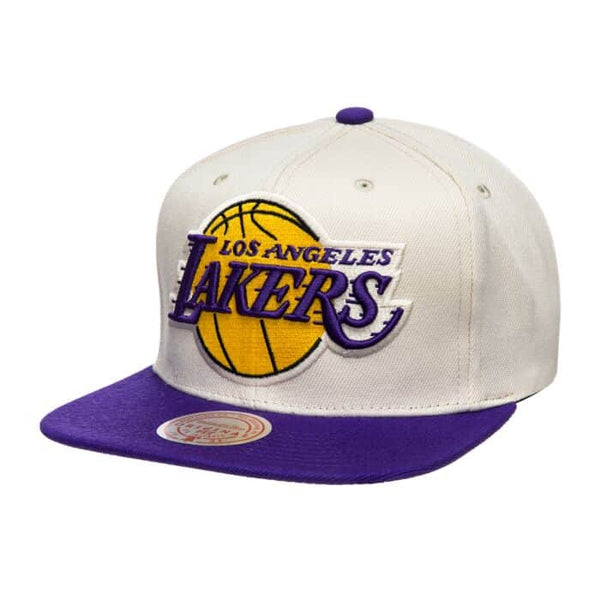 Mitchell & Ness Los Angeles Lakers HWC Natural XL 2 Tone Natural White Purple Snapback