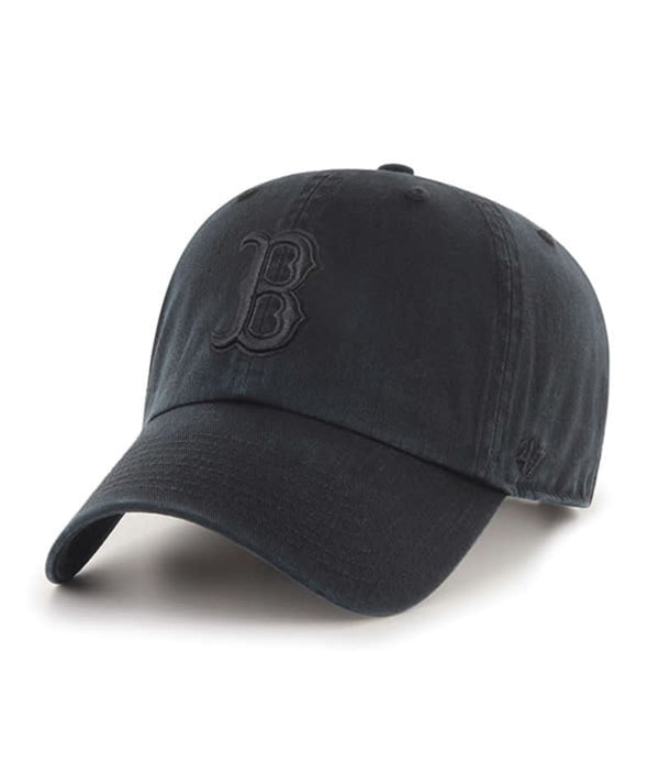 Boston Red Sox '47 Clean Up Black Hat Black Logo