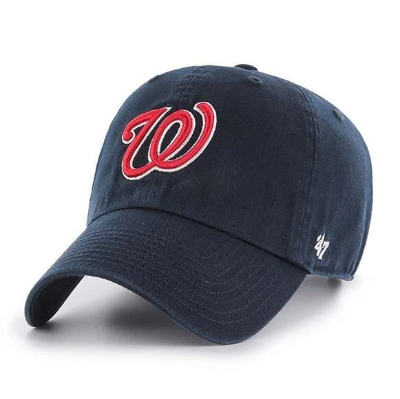 '47 Brand Washington Nationals MLB Clean Up Adjustable Adult Hat Navy Blue