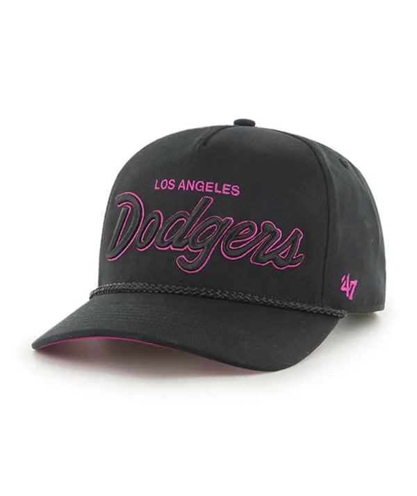 '47 Los Angeles Dodgers Hitch Crosstown Adjustable Snapback Black Hat