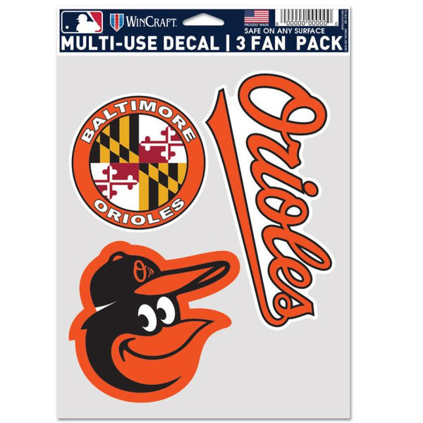 Wincraft Baltimore Orioles 3-Pack Multi-Use Decal Set
