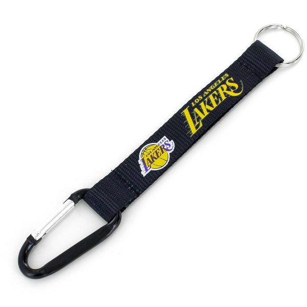 Los Angeles Lakers Aminco Black Keystrap with Carabiner