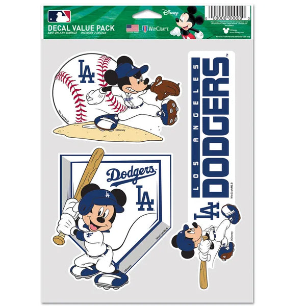 Los Angeles Dodgers x Disney Wincraft Multi Use Decal (3 Pack)