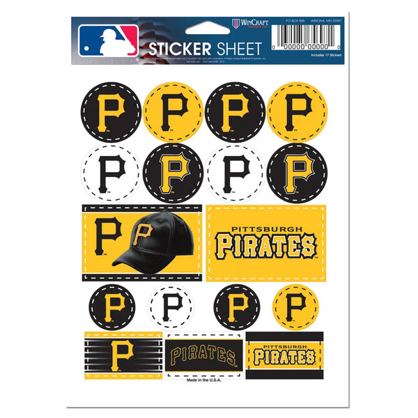 Pittsburgh Pirates Wincraft 5" x 7" Vinyl Sticker Sheets