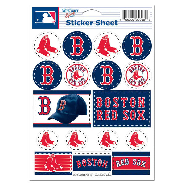 Boston Red Sox Wincraft 5" x 7" Vinyl Sticker Sheets
