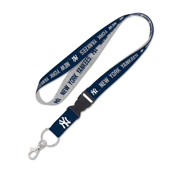 New York Yankees Heather Wincraft 1" Lanyard with Detachable Buckle