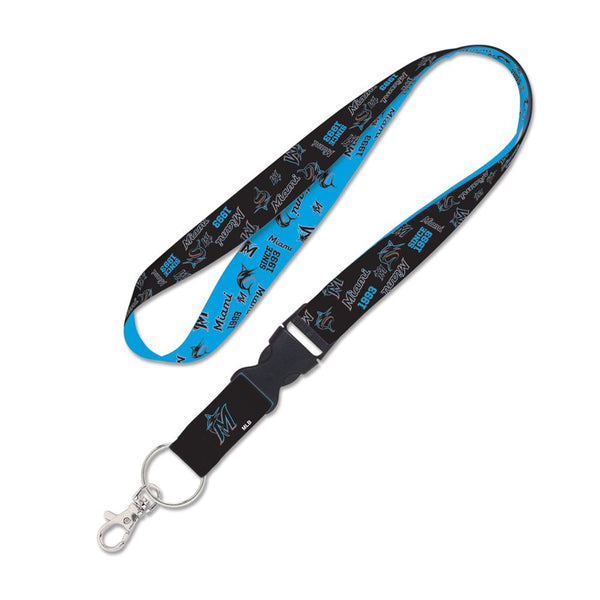 Miami Marlins Wincraft 1" Scatter Lanyard with Detachable Buckle