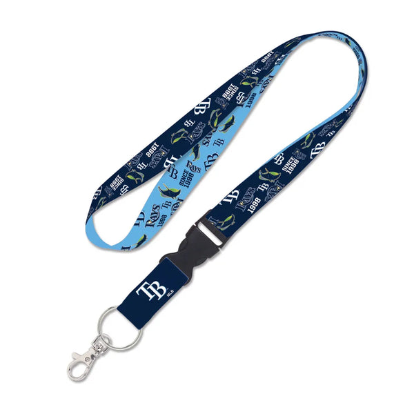 Tampa Bay Rays Scatter Wincraft 1" Lanyard with Detachable Buckle