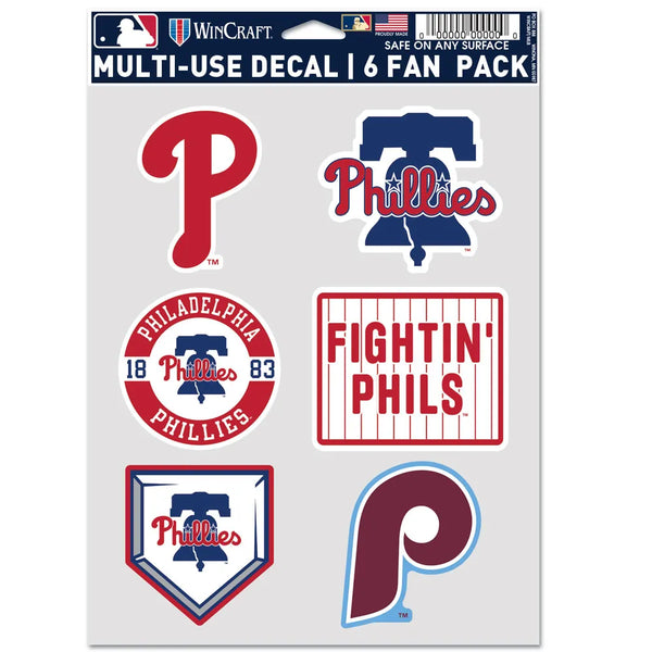 Philadelphia Phillies Wincraft Multi Use Decal (6 Pack)