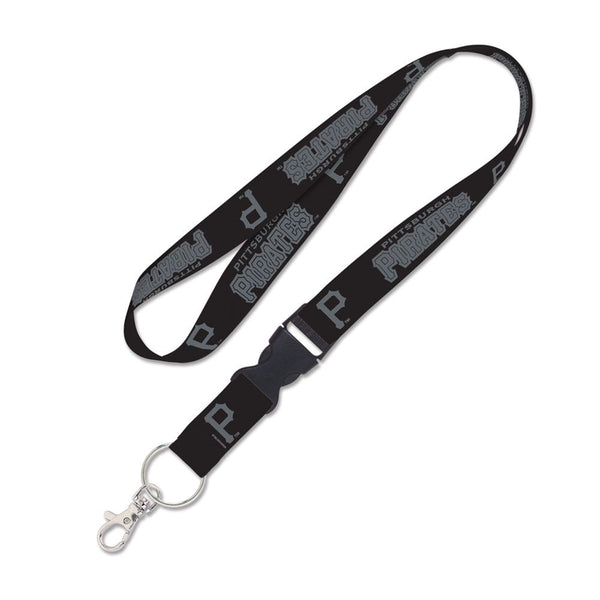 Pittsburgh Pirates Wincraft 1" Black Lanyard with Detachable Buckle