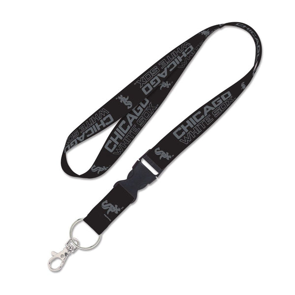 Chicago White Sox Wincraft 1" Black Lanyard with Detachable Buckle