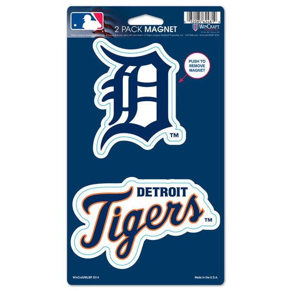 Detroit Tigers Wincraft 5" x 9" Die Cut Magnet (2 Magnets)