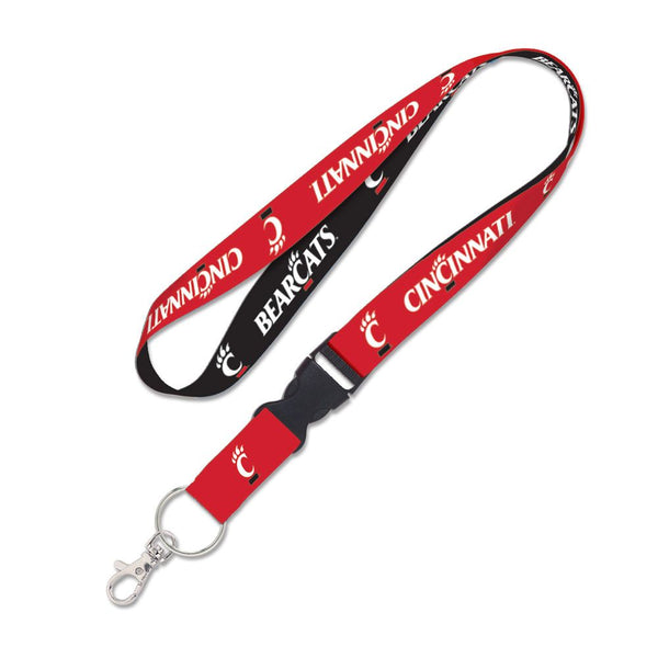 Cincinnati Bearcats Wincraft 1" Red and Black Lanyard with Detachable Buckle