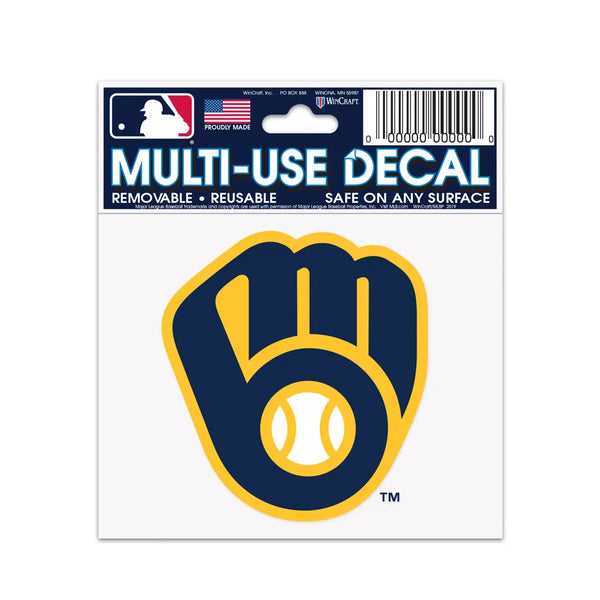 Milwaukee Brewers Wincraft 3" x 4" Multi Use Decal