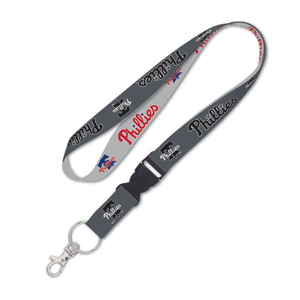 Philadelphia Phillies Wincraft 1" Charcoal Lanyard with Detachable Buckle