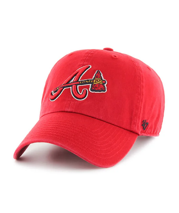 Atlanta Braves '47 Clean Up Red Hat