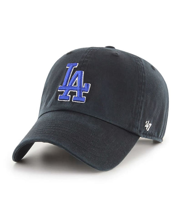 Los Angeles Dodgers '47 Clean Up Black Hat with Blue Logo