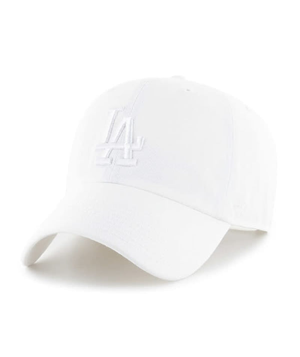 Los Angeles Dodgers '47 Clean Up White Hat with White Logo