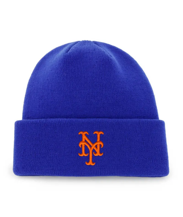 New York Mets Raised '47 Cuff Knit Blue Beanie