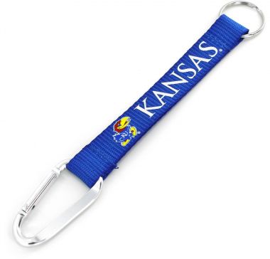 Aminco Kansas University Jayhawks Carabiner-Lanyard Blue Keychain