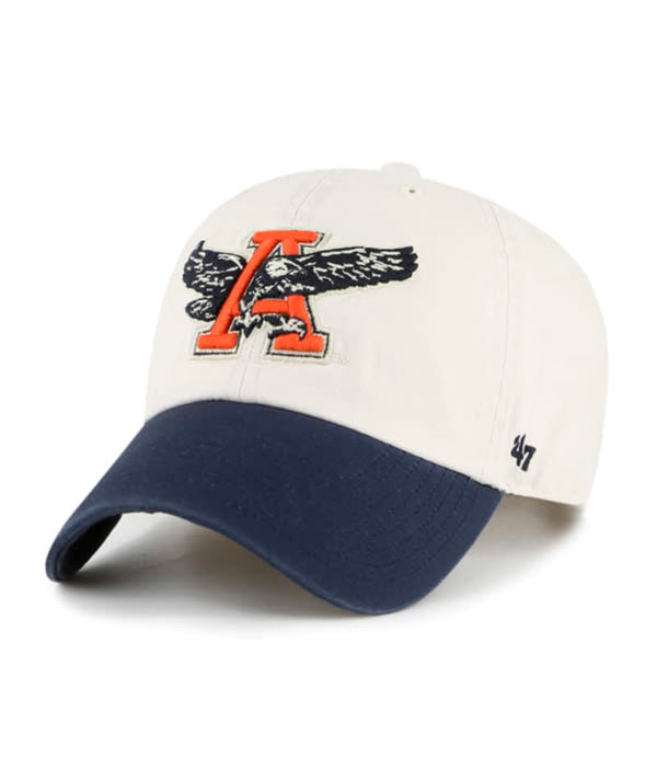 Auburn Tigers '47 Sidestep Clean Up Adjustable Bone White Hat Navy Blue Visor with Side Patch