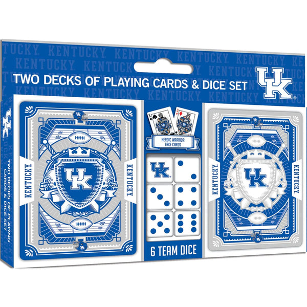 Kentucky Wildcats Masterpieces 2 Pack Playing Cards and Dice Set