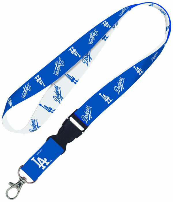 Wincraft Los Angeles Dodgers MLB Authentic Lanyard Keychain Ring ID Ticket Holder Blue White