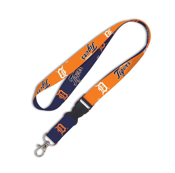 Wincraft Detroit Tigers MLB Authentic Lanyard Keychain Ring ID Ticket Holder Orange Navy Blue