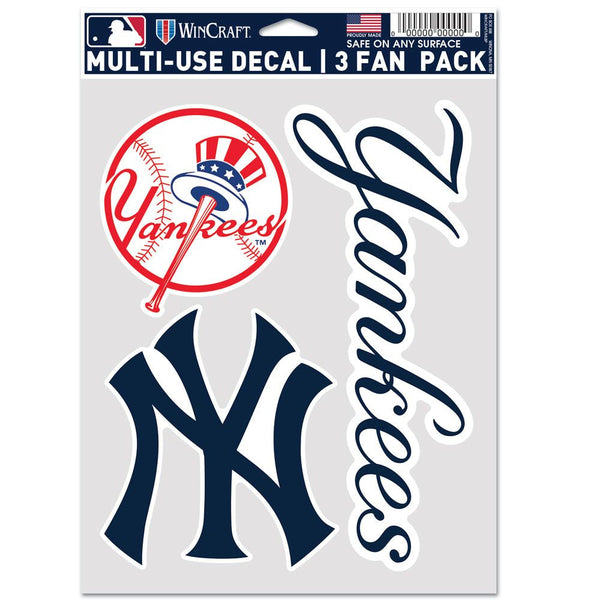 WinCraft New York Yankees 3-Pack Multi-Use Fan Decal Set