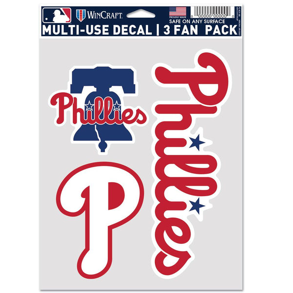 WinCraft Philadelphia Phillies 3-Pack Multi-Use Fan Decal Set