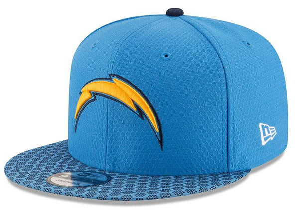 New Era Los Angeles Chargers NFL 2017 Sideline Official 9FIFTY Snapback Hat Light Blue Navy