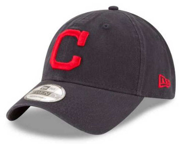 New Era Cleveland Indians MLB Core Classic 9TWENTY Adjustable Adult Hat Navy Blue