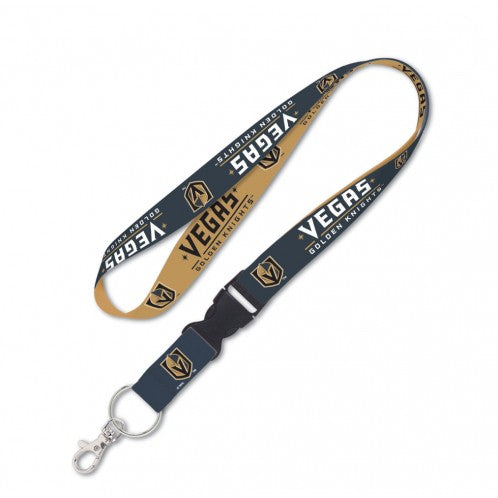 Wincraft Vegas Golden Knights NHL Authentic Lanyard Two Tone with Detachable Buckle Gray Gold