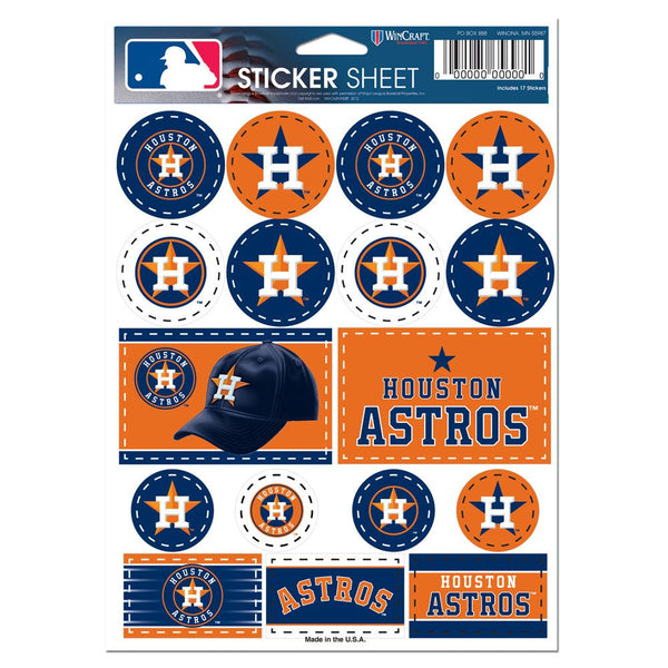 WinCraft Houston Astros 5'' x 7'' Sticker Sheet
