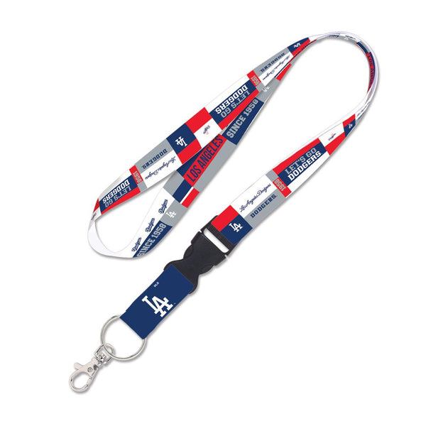 Wincraft Los Angeles Dodgers 1" Color Block Lanyard with Detachable Buckle