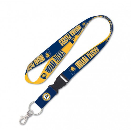 Wincraft Indiana Pacers NBA Authentic Lanyard Two Tone with Detachable Buckle Navy Blue Yellow