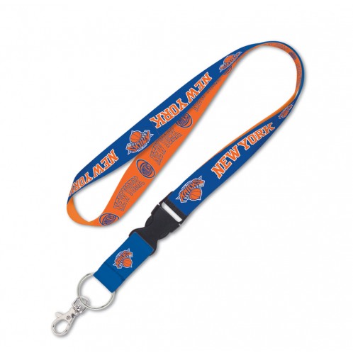 Wincraft New York Knicks NBA Authentic Lanyard Two Tone with Detachable Buckle Blue Orange