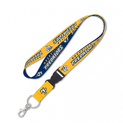 Wincraft Nashville Predators NHL Authentic Lanyard Two Tone with Detachable Buckle Navy Blue Yellow