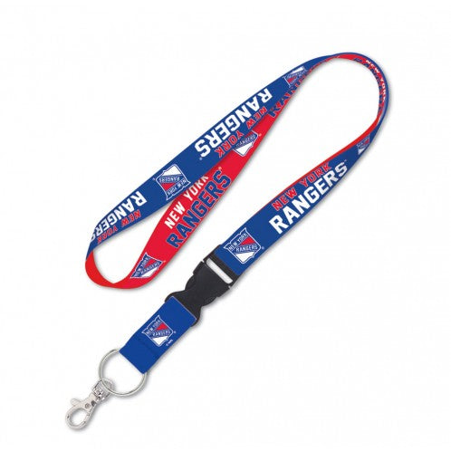 Wincraft New York Rangers NHL Authentic Lanyard Two Tone with Detachable Buckle Blue Red