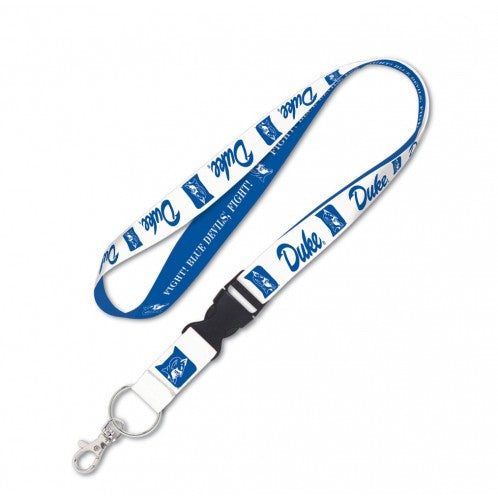 Wincraft Duke University Blue Devils NCAA Authentic Lanyard Two Tone with Detachable Buckle Blue White