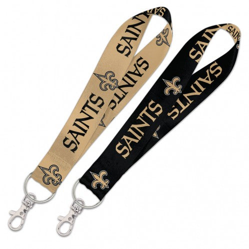 Wincraft New Orleans Saints NFL Authentic Wristlet  Keystrap Ring Black Gold
