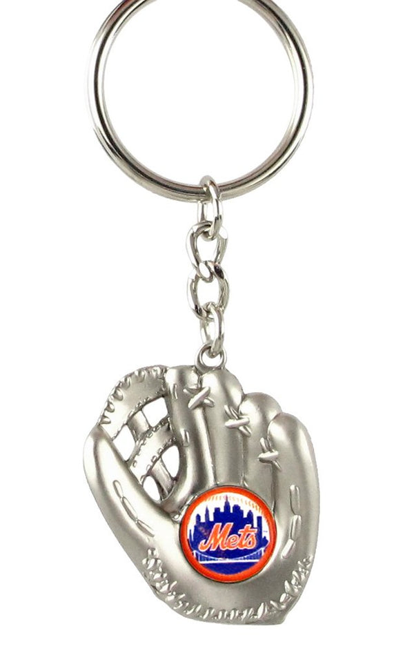 Aminco New York Mets Authentic MLB Baseball Glove Metal Team Logo Keychain