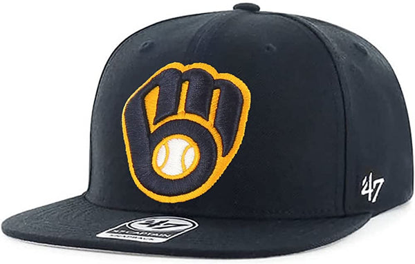 '47 Milwaukee Brewers CAPTAIN Adjustable Snapback Black Hat