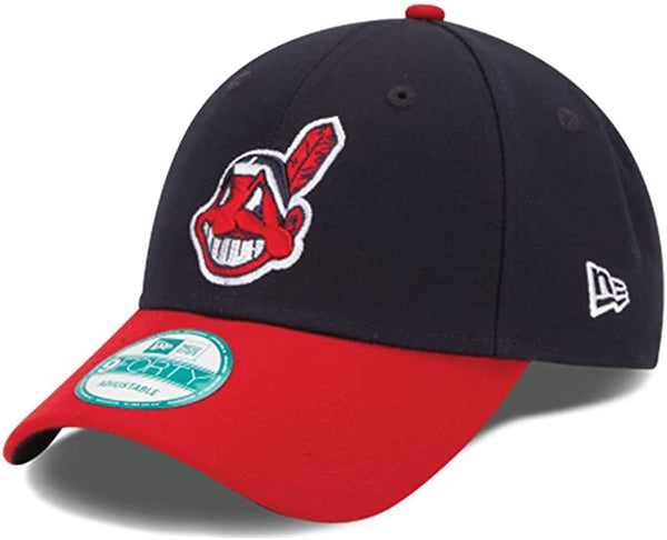 New Era Cleveland Indians Jr The League Youth 2TONE 9FORTY Velcroback Adjustable Navy Red Hat
