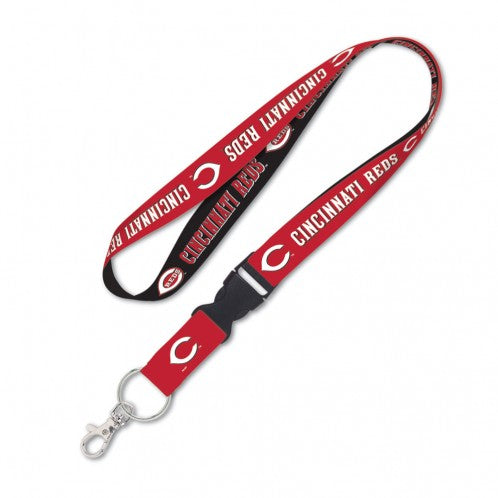 Wincraft Cincinnati Reds MLB One Size Lanyard with Detachable Buckle Black Red