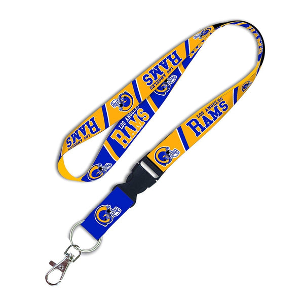 - Wincraft Los Angeles Rams NFL Authentic Lanyard with Detachable Buckle Blue Yellow