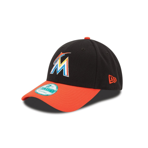 New Era Miami Marlins The League 2TONE 9FORTY Velcroback Adjustable Black Orange Hat