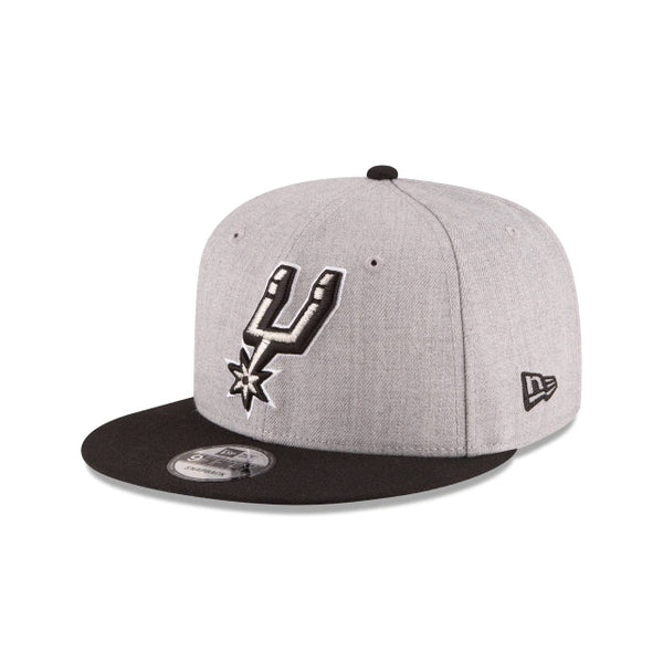 New Era San Antonio Spurs 2Tone Basic 9FIFTY Adjustable Snapback Heather Gray Black Hat