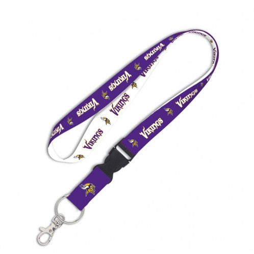 - Wincraft Minnesota Vikings NFL Authentic Lanyard with Detachable Buckle Purple White