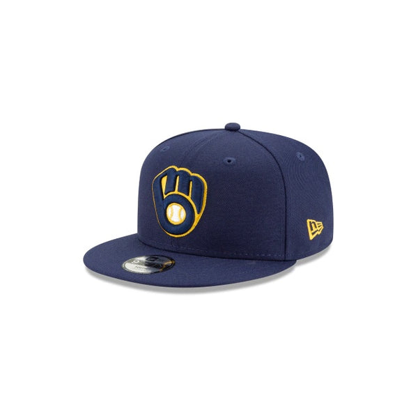 New Era Milwaukee Brewers Kids Team Color Basic 9FIFTY Snapback Adjustable Navy Hat